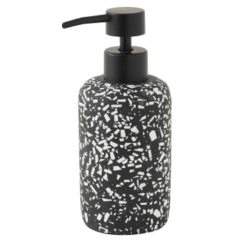 Terrazzo - Distributeur de savon en polyrésine noir