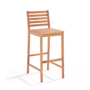 Anglet - Chaise haute en bois d'eucalyptus