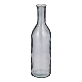 Rioja - Vase bouteille en verre recyclé gris foncé H50