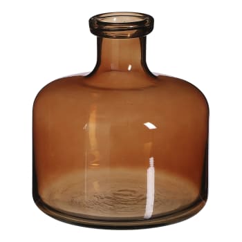 Regal - Jarrón de botellas vidrio marrón alt.21.5