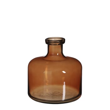 Regal - Vase bouteille en verre marron H21.5