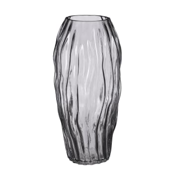 Feline - Vase en verre marron foncé H32