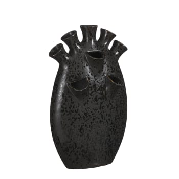 SAUL - Vase en céramique couleur noir H42