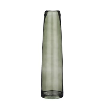 Xandra - Vase a fleur en verre vert H37.5