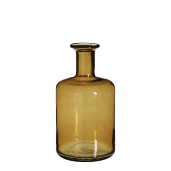 Regal - Vase bouteille en verre jaune H30