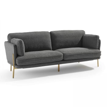 Pandor - Sofa aus Schlingenstoff Grau