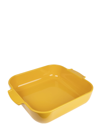 Appolia - Plat à four carré en céramique jaune safran 36x36cm