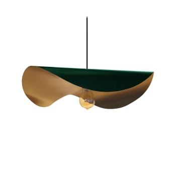 GRANDE MADAME - Lampada a sospensione metallo verde e oro