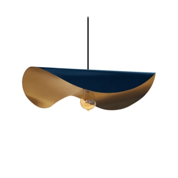 GRANDE MADAME - Lampada a sospensione metallo blu e oro