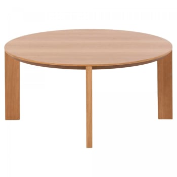 Plakine - Table basse ronde 90cm en bois de chêne
