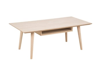 Centior - Table basse rectangulaire chêne blanchi avec niche L115