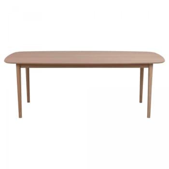 Martins - Table à manger en bois de chêne clair 210x100cm