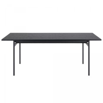 Black - Table à manger en bois noir 200x90cm