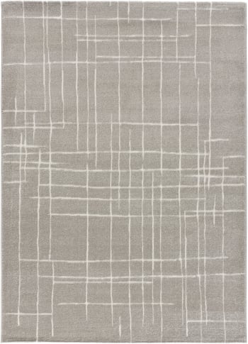 SENSATION - Tapis géométrique gris, 140X200 cm