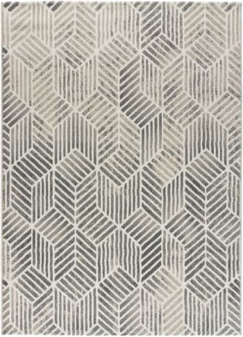 SENSATION - Alfombra geométrica, gris, 140X200 cm