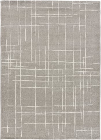 SENSATION - Tapis géométrique gris, 80X150 cm