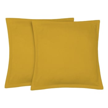 Hortense - Federe (x2) lino lavato 65x65 giallo senape