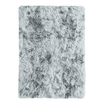 Yogi - Tapis shaggy effet tie and dye gris clair 160x230
