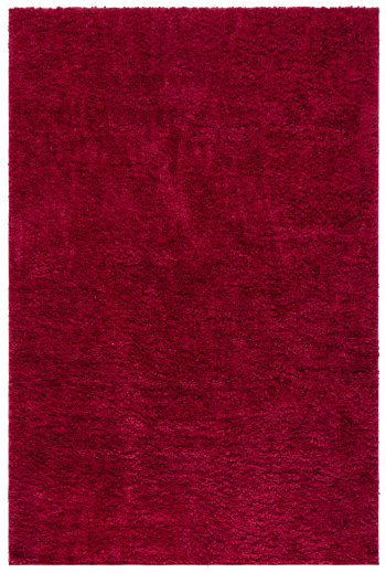 August shag - Tapis de salon interieur hirsute en rouge, 91 x 152 cm