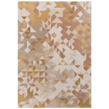 MYSTERIA - Tapis de salon en laine beige 160x230 cm