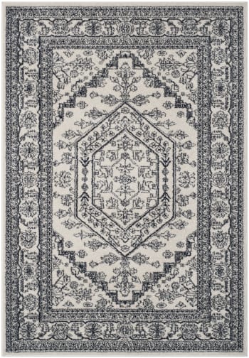 Adirondack - Tappeto da interno Bianco Avorio & Blu Scuro, 183 X 274 cm