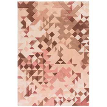 MYSTERIA - Tapis de salon en laine rose 120x170 cm
