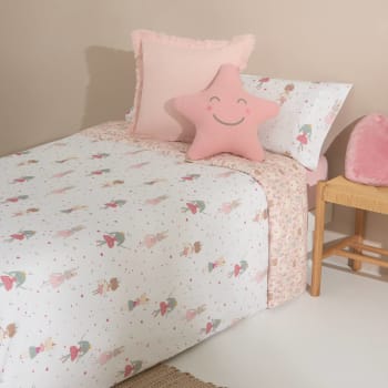 PRINCIS - Funda nórdica algodón princesas rosa 150x220