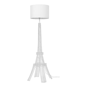 Lampadaire industriel en  blanc 139 cm