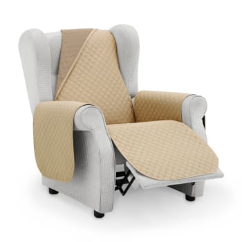 ROMBOS - Protector cubre sillón acolchado   55 cm   beige - lino