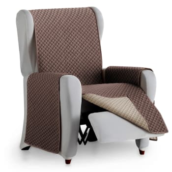 CIRCULOS - Protetor cubre sillón acolchado 55 cm  marrón   beige 55 cm