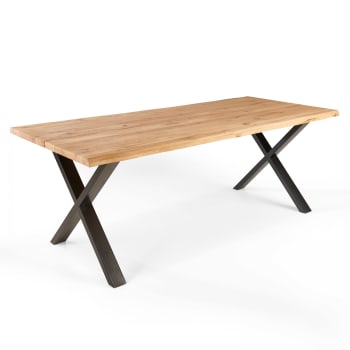 Inga - Table à manger en bois bords irréguliers 160 x 95 x 75cm