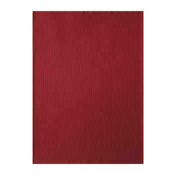 Douceur - Torchon en coton Rouge 50x75