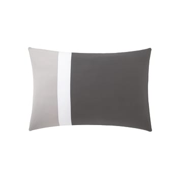 Méli mélo - Taie d'oreiller bicolore en coton gris 50x70