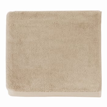 ESSENTIEL - Drap de bain en coton marron gazelle 100x160