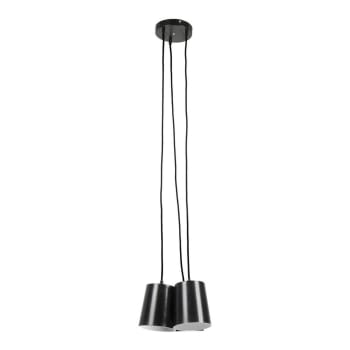 Suspension industrielle en  noir 120 cm