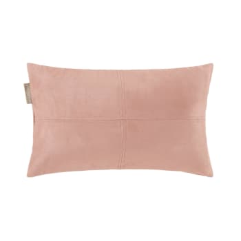 Cuscino rosa antico arredo in microfibra pelouche 53x53 cm Boucle