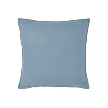 NOUVELLE VAGUE - Taie d'oreiller en lin bleu 65x65