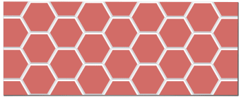 Frente de Cocina Azulejo Hexagonal Salmón 40x300 cm