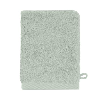 ESSENTIEL - Gant de toilette en coton vert eucalyptus 16x21