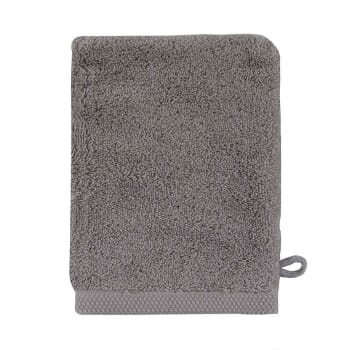 ESSENTIEL - Gant de toilette en coton gris galet 16x21