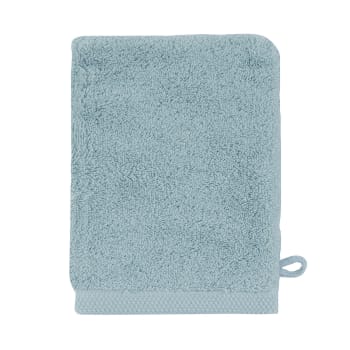 ESSENTIEL - Gant de toilette en coton bleu islande 16x21