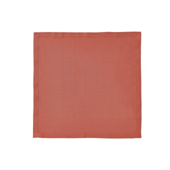 FLORENCE - Serviette de table en lin rouge 45x45