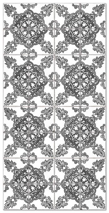 ALFOMBRAS AZULEJOS - Tapis vinyle carreaux ciments cordoue gris 160x230cm