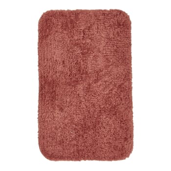 Essential - Tapis de bain tufté uni en Polyester Rouge 50x80 cm