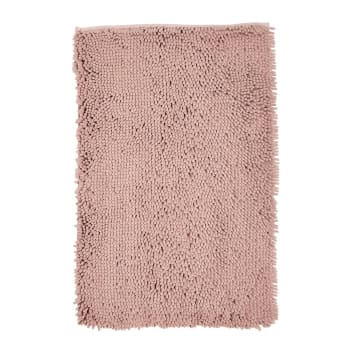 Essential - Tapis de bain mèche uni en Polyester Rose 50x80 cm