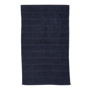 Essential - Tapis de bain uni en Coton Bleu marine 50x80 cm