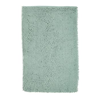 Essential - Tapis de bain mèche uni en Polyester Vert 50x80 cm