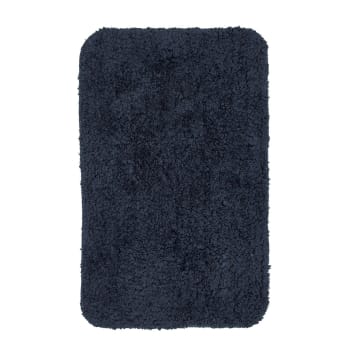 Essential - Tapis de bain tufté uni en Polyester Bleu marine 50x80 cm