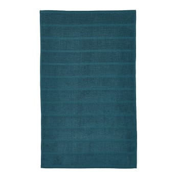 Essential - Tapis de bain uni en Coton Bleu 50x80 cm