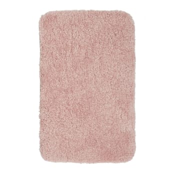 Essential - Tapis de bain tufté uni en Polyester Rose 50x80 cm